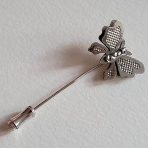 Vintage butterfly stick pin stickpin cravat lapel brooch insect bug